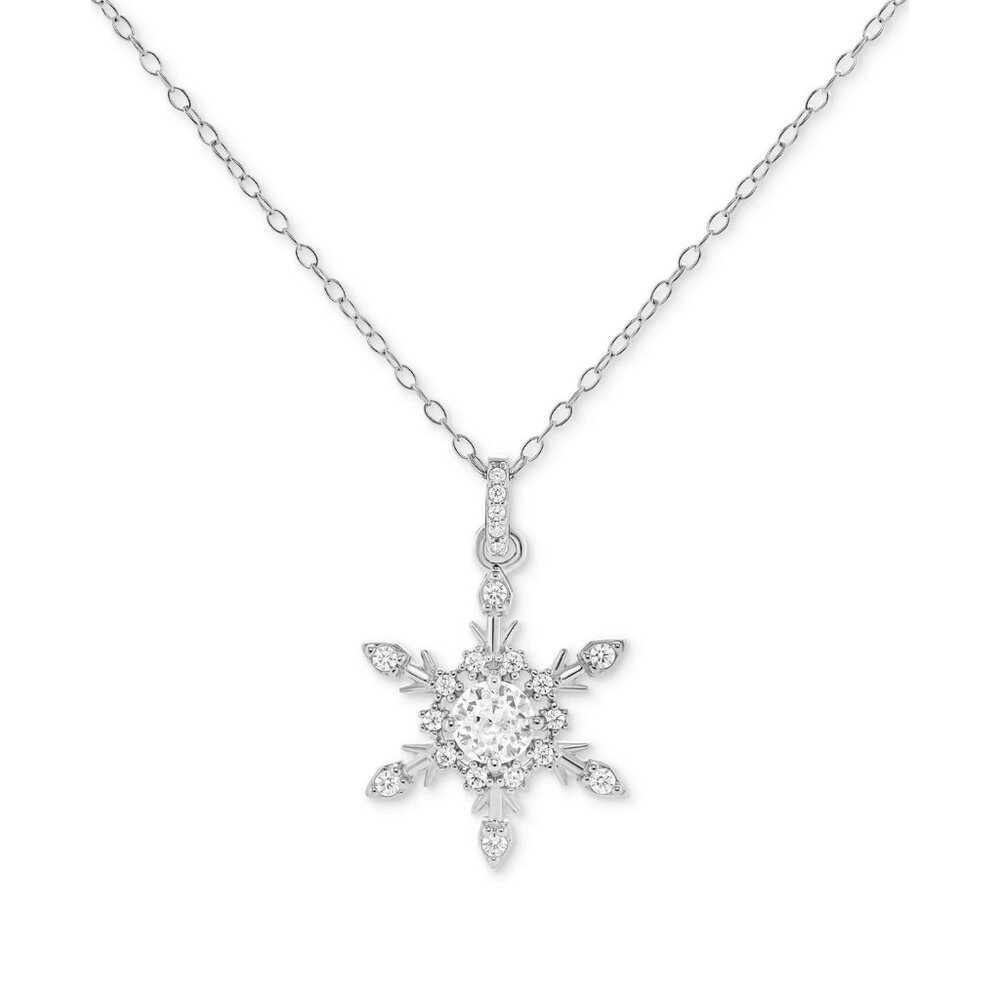 Holiday Lane Cubic Zirconia Infinity Pendant Necklace in Sterling Silver